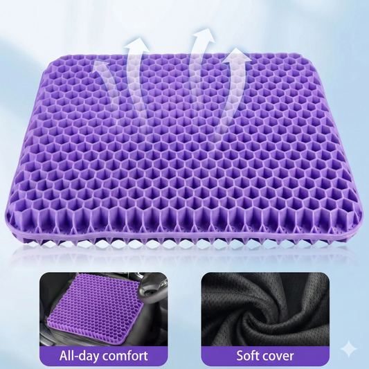 Double-Thick Honeycomb Gel Seat Cushion