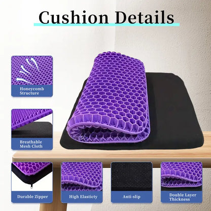 Double-Thick Honeycomb Gel Seat Cushion