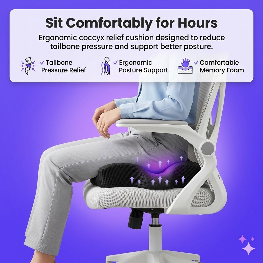 Geluna Memory Foam Seat Cushion