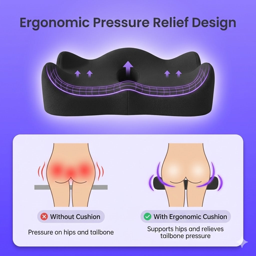 Geluna Memory Foam Seat Cushion