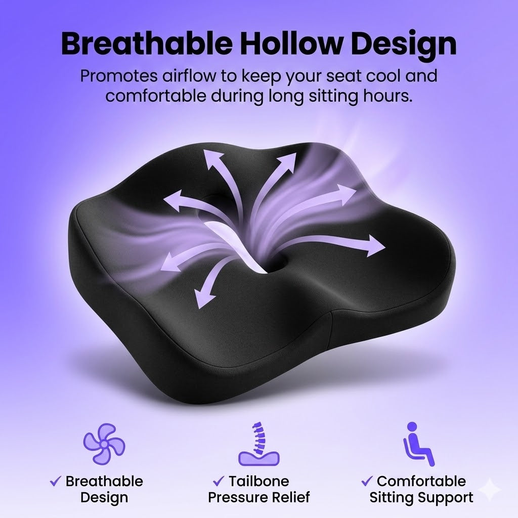Geluna Memory Foam Seat Cushion